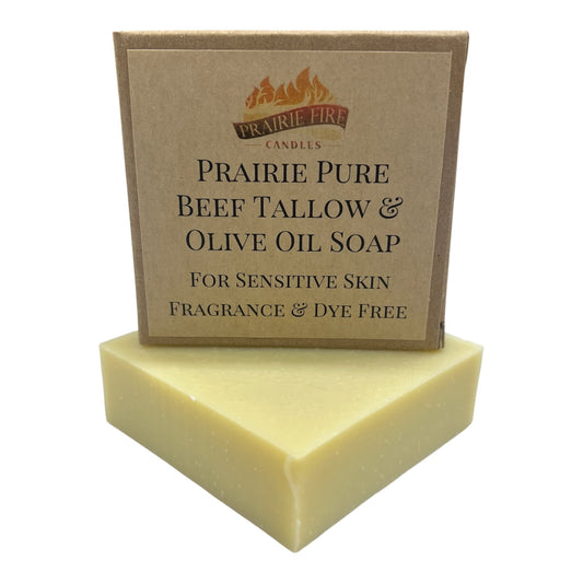 Organic Olive Oil & Grass Fed Beef Tallow Soap 50/50 (Single) – Fragrance Free, Palm Oil Free, Natural Bar Soap
