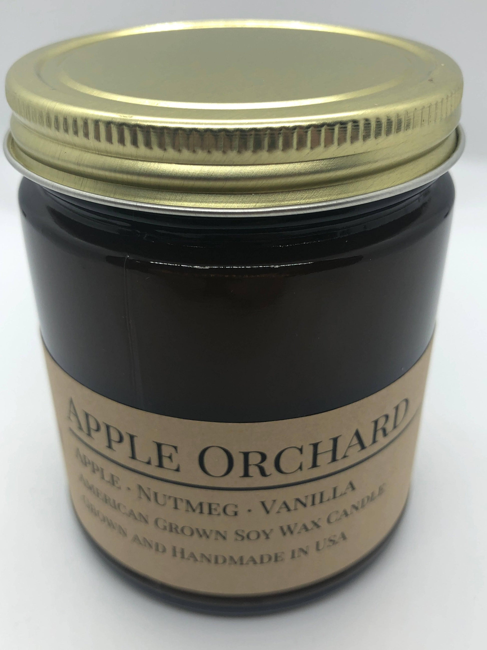 Apple Orchard Soy Wax Candle | 9 oz Amber Apothecary Jar - Prairie Fire Candles