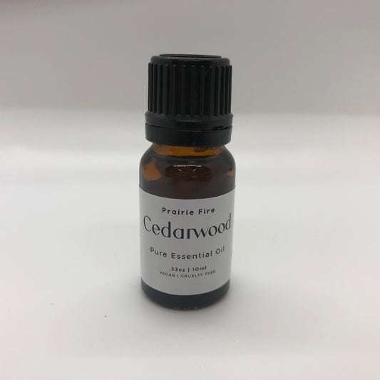 Cedarwood Essential Oil - 10 ml - .35 oz - Prairie Fire Candles