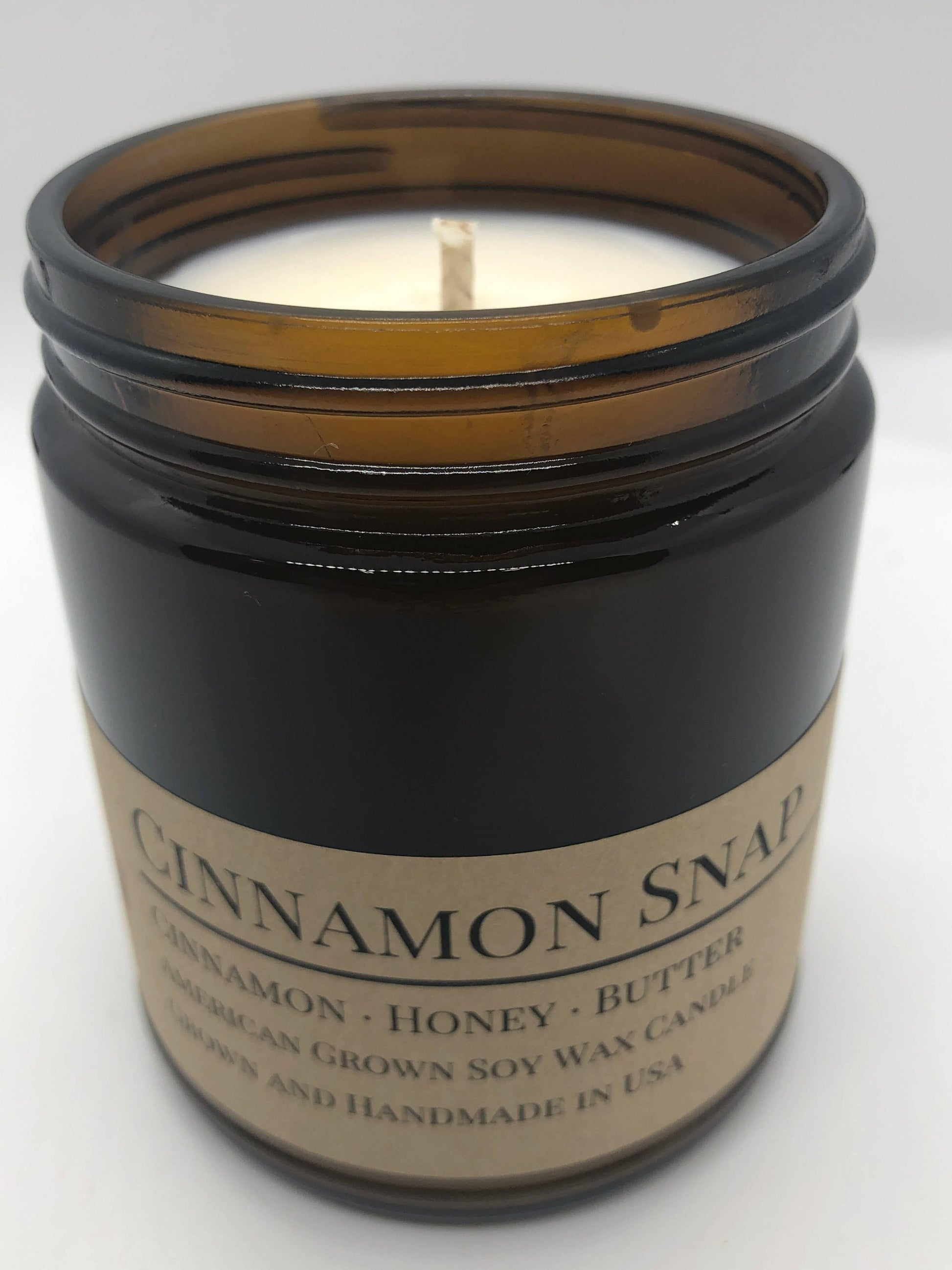 Cinnamon Snap Soy Wax Candle | 9 oz Amber Apothecary - Prairie Fire Candles