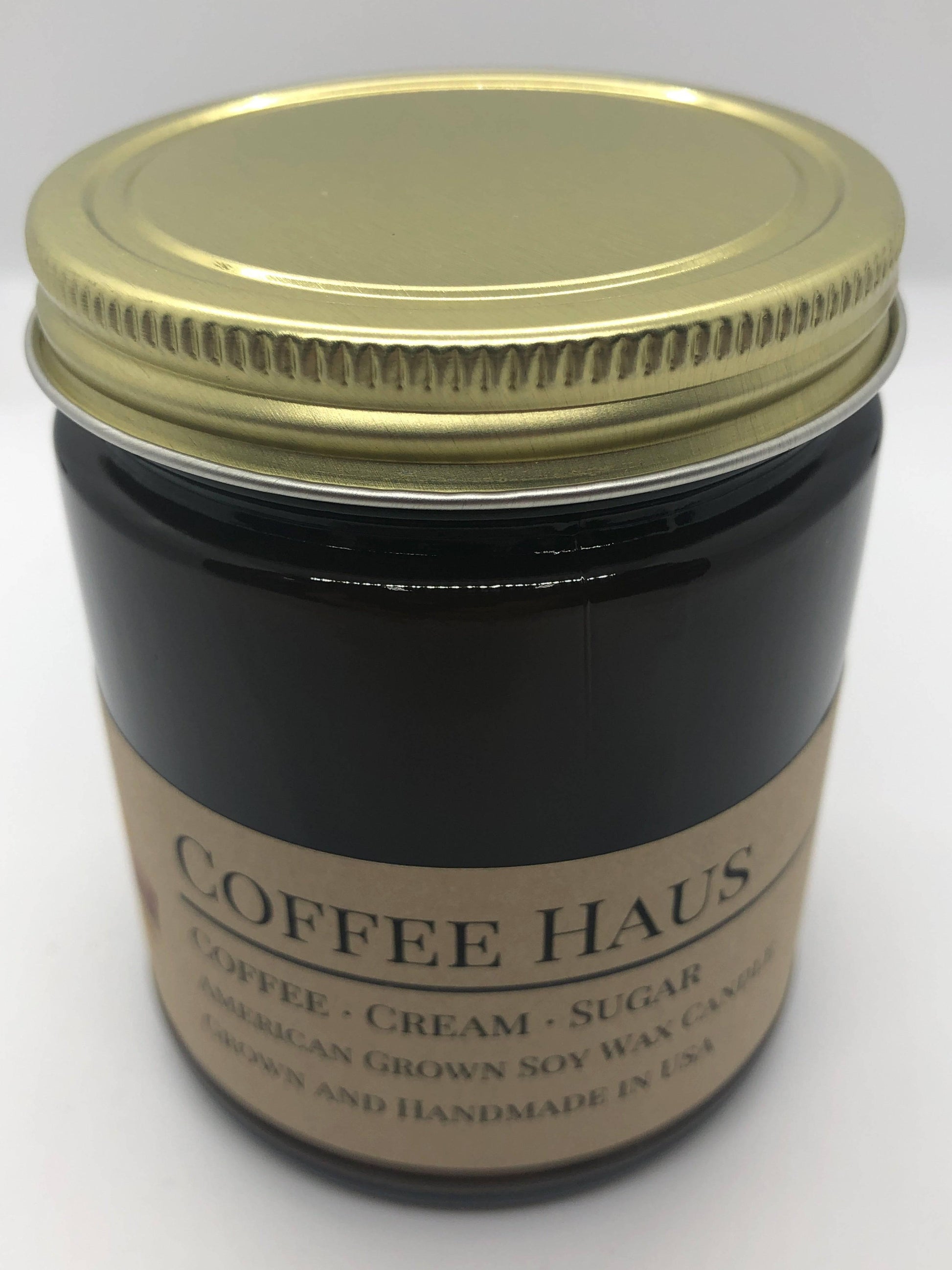 Coffee Haus Soy Wax Candle | 9 oz Amber Apothecary Jar - Prairie Fire Candles