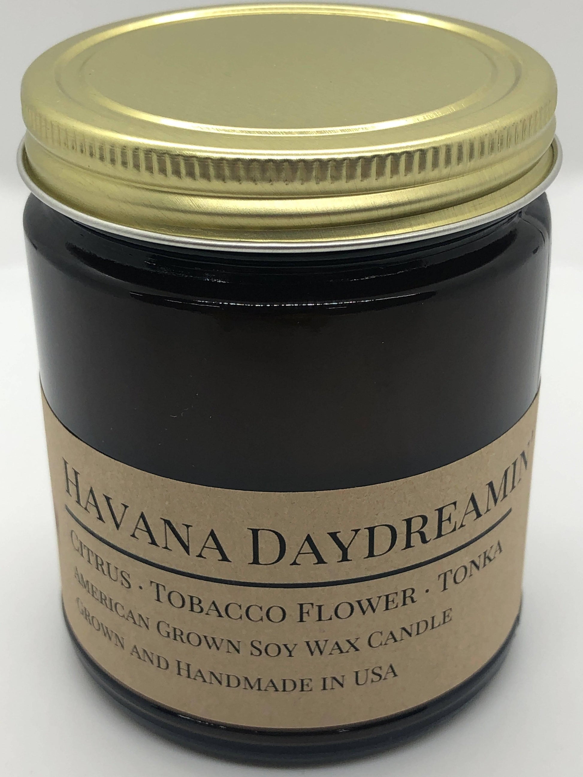 Havana Daydreamin' Soy Wax Candle | 9 oz Amber Apothecary Jar - Prairie Fire Candles