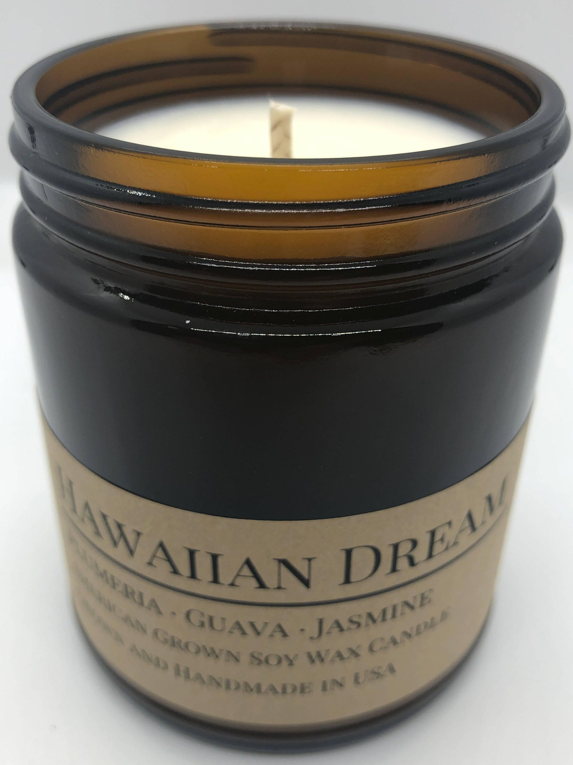 Hawaiian Dream Soy Wax Candle | 9 oz Amber Apothecary Jar - Prairie Fire Candles