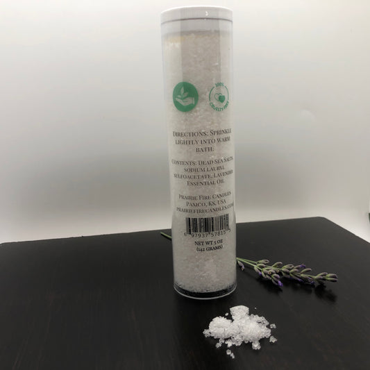 Lavender Dead Sea Bath Salts - 5oz (Prairie Lavender) - Prairie Fire Candles