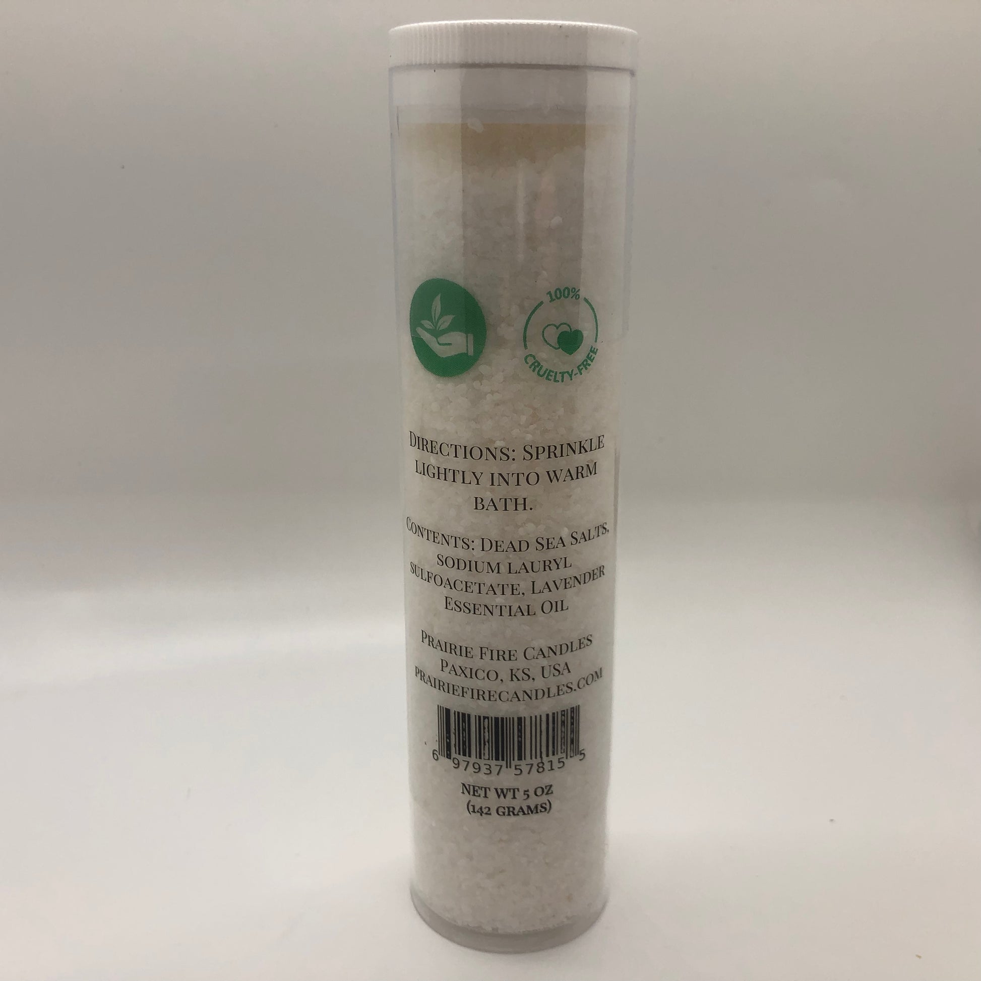 Lavender Dead Sea Bath Salts - 5oz (Prairie Lavender) - Prairie Fire Candles
