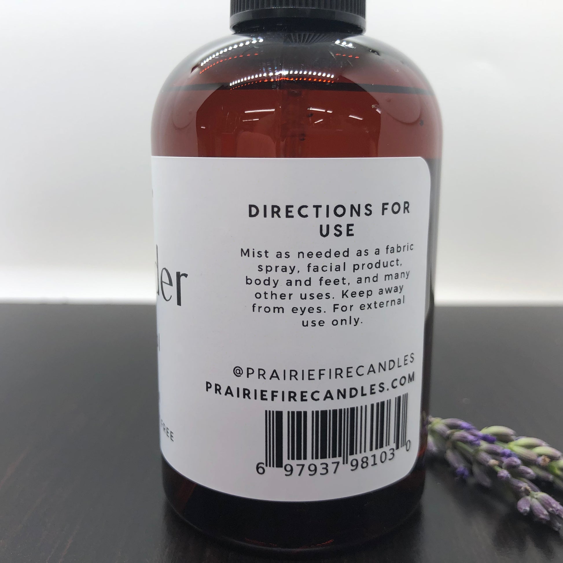 Lavender Hydrosol - 4 oz (Prairie Lavender) - Prairie Fire Candles
