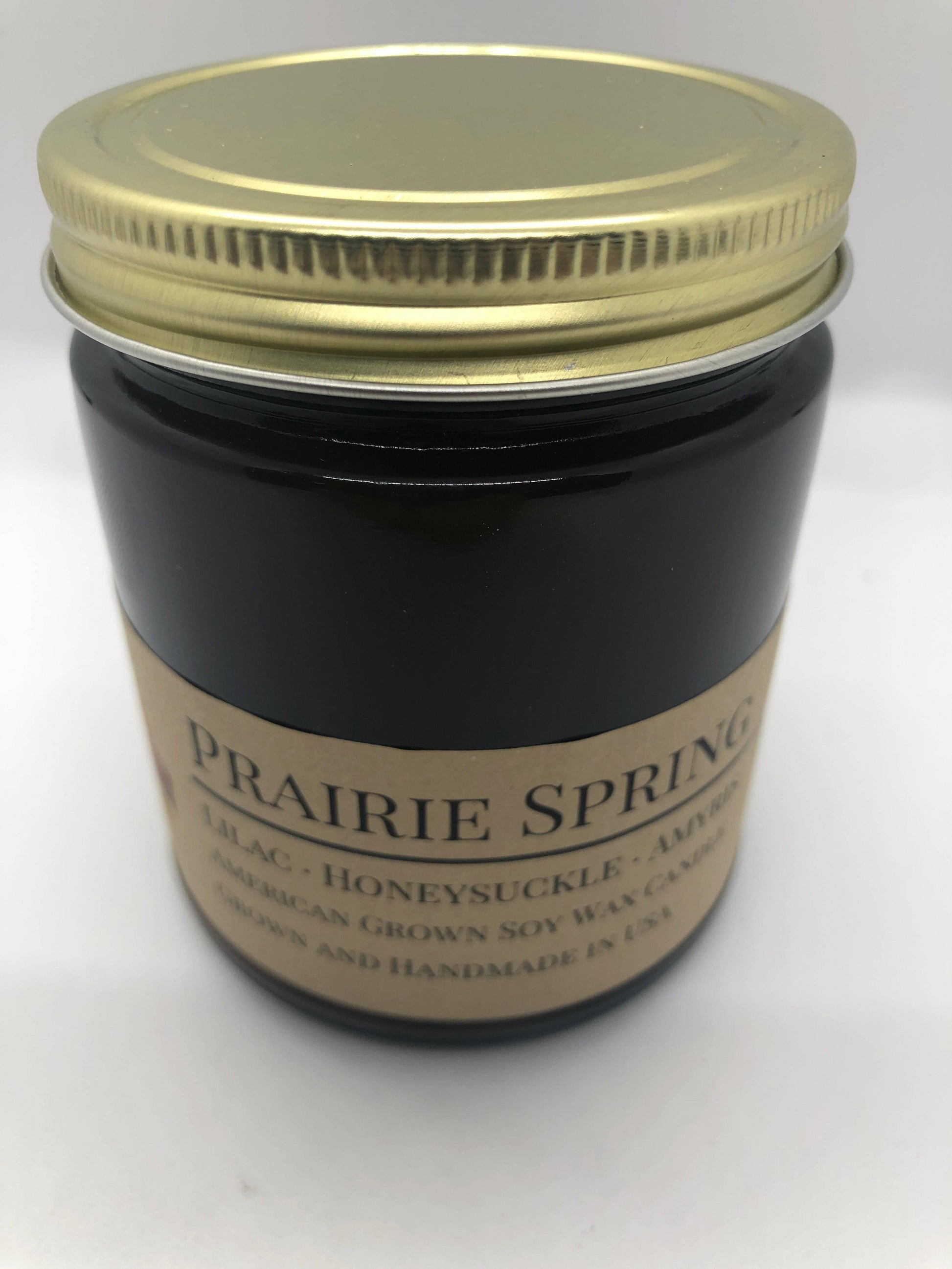 Prairie Spring Soy Wax Candle | 9 oz Amber Apothecary Jar - Prairie Fire Candles
