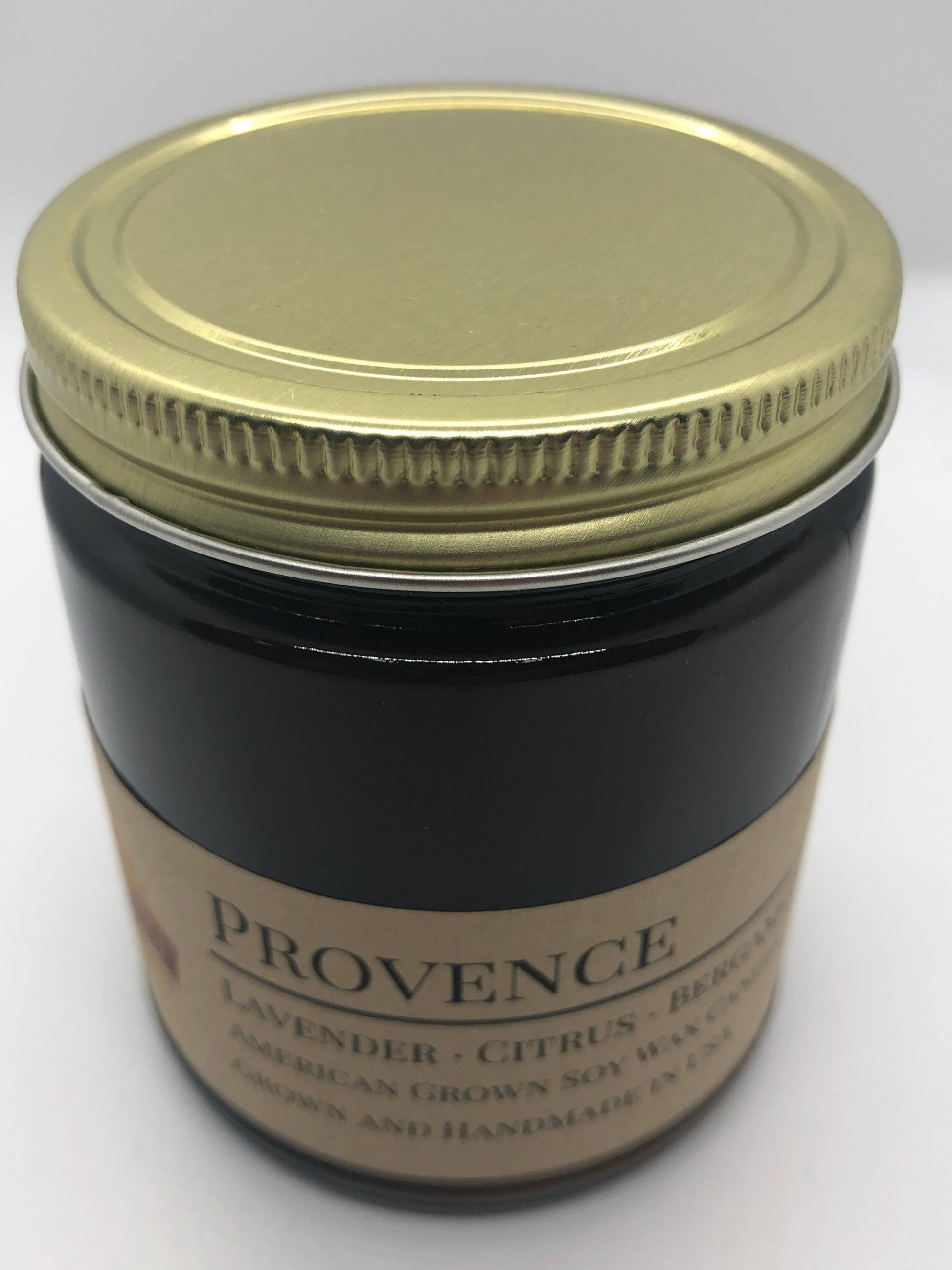 Provence (Lavender) Soy Wax Candle | 9 oz Amber Apothecary Jar - Prairie Fire Candles