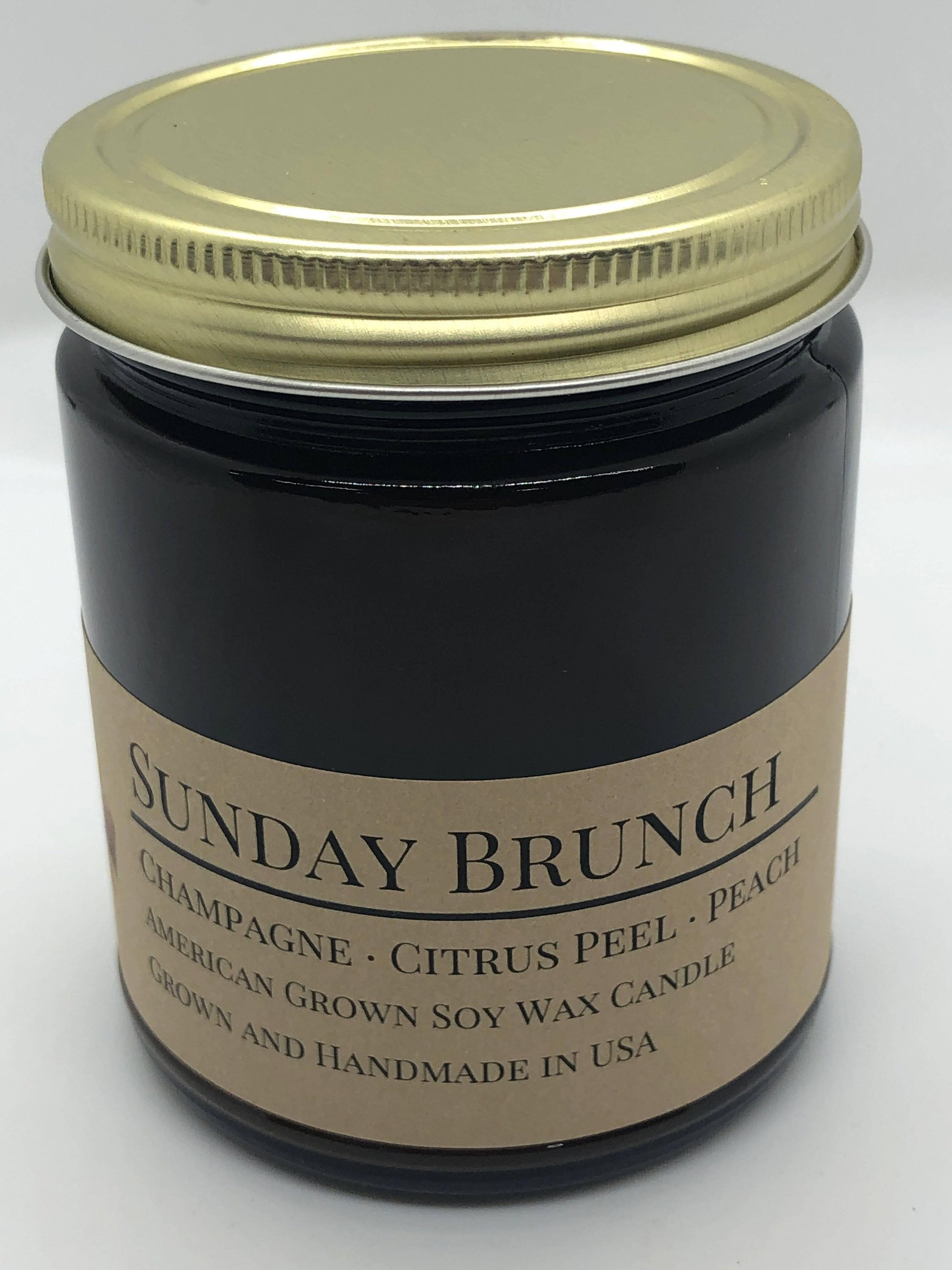 Sunday Brunch Soy Wax Candle | 9 oz Amber Apothecary Jar - Prairie Fire Candles
