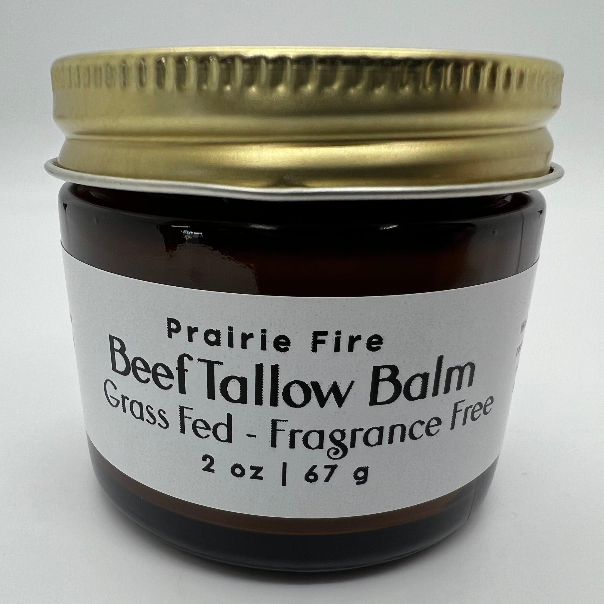 Beef Tallow Balm - 2 oz - Organic Grass Fed and Finished Tallow- Moisturizing Skin Care - Prairie Fire Tallow, Candles, and Lavender