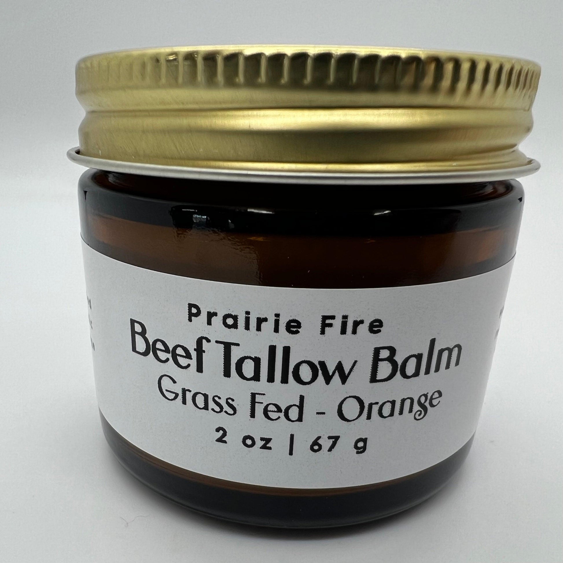 Beef Tallow Balm - 2 oz - Organic Grass Fed and Finished Tallow- Moisturizing Skin Care - Prairie Fire Tallow, Candles, and Lavender