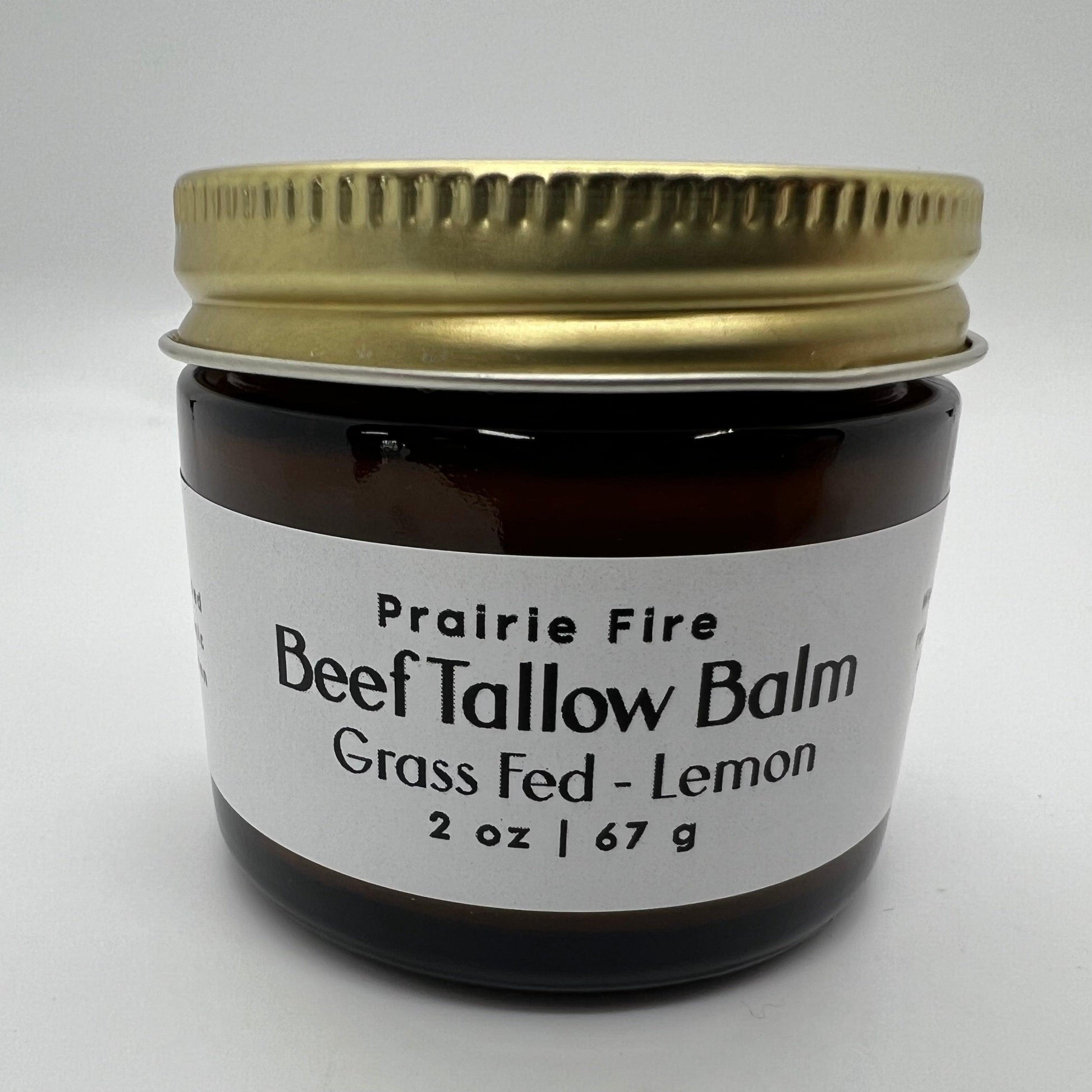 Beef Tallow Balm - 2 oz - Organic Grass Fed and Finished Tallow- Moisturizing Skin Care - Prairie Fire Tallow, Candles, and Lavender