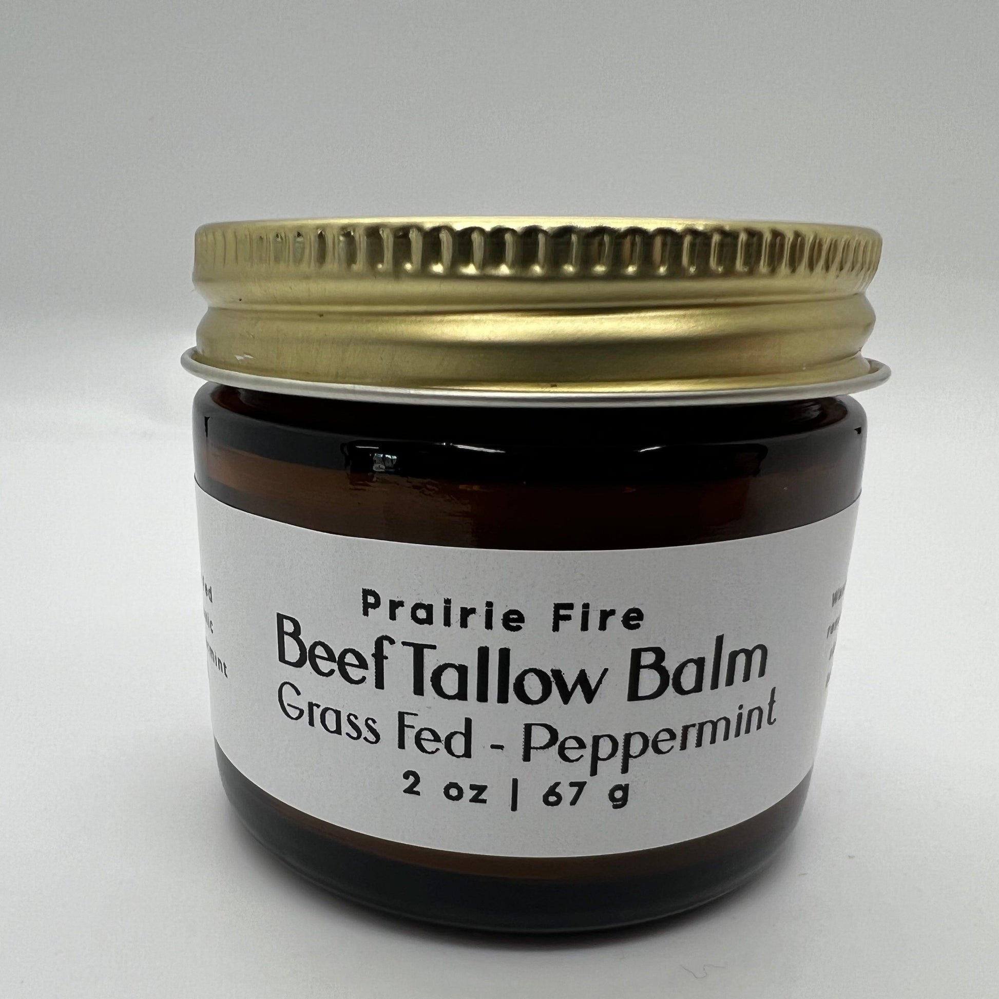 Beef Tallow Balm - 2 oz - Organic Grass Fed and Finished Tallow- Moisturizing Skin Care - Prairie Fire Tallow, Candles, and Lavender