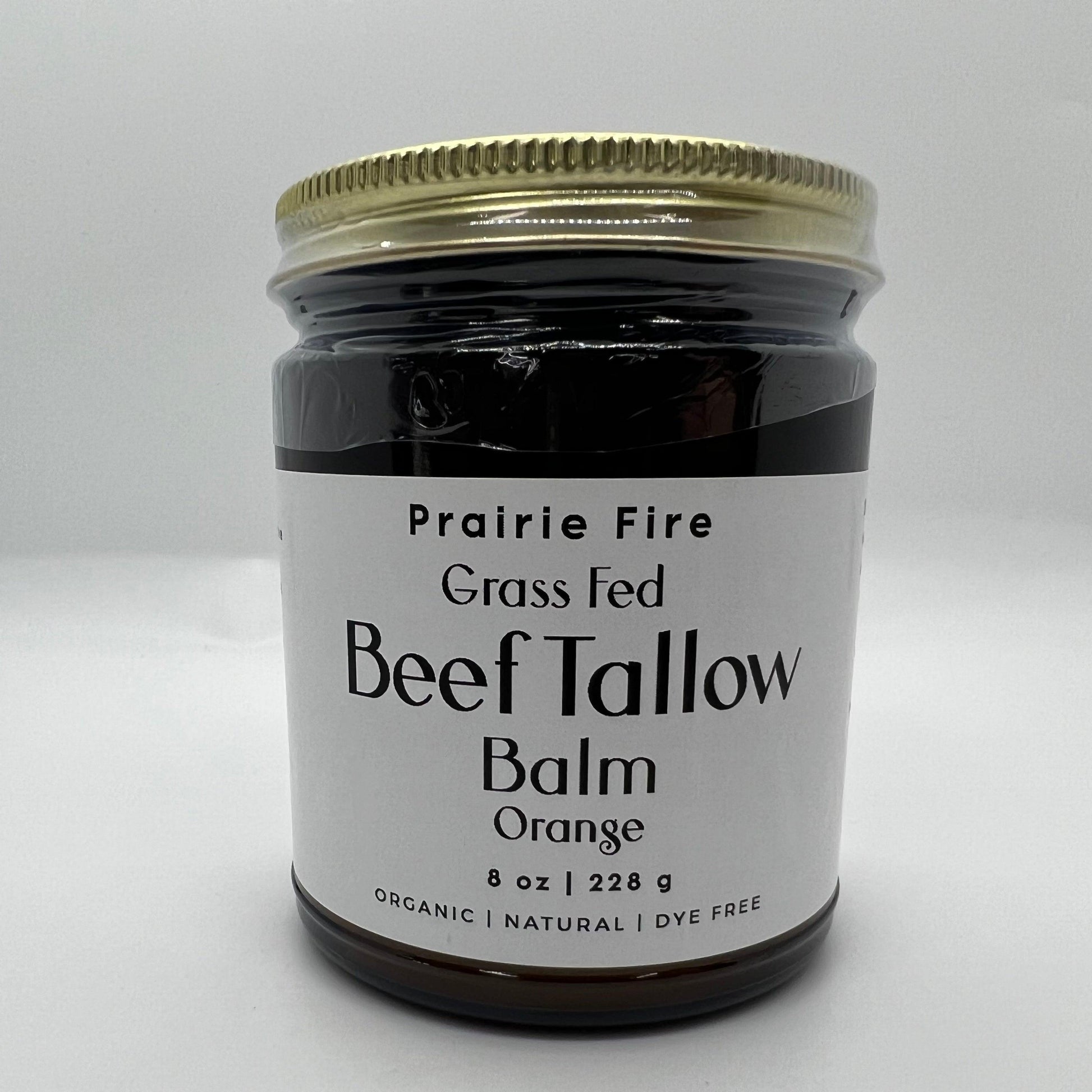 Beef Tallow Balm - 8 oz - Organic Grass Fed and Finished - Moisturizing Skin Care - Prairie Fire Tallow, Candles, and Lavender