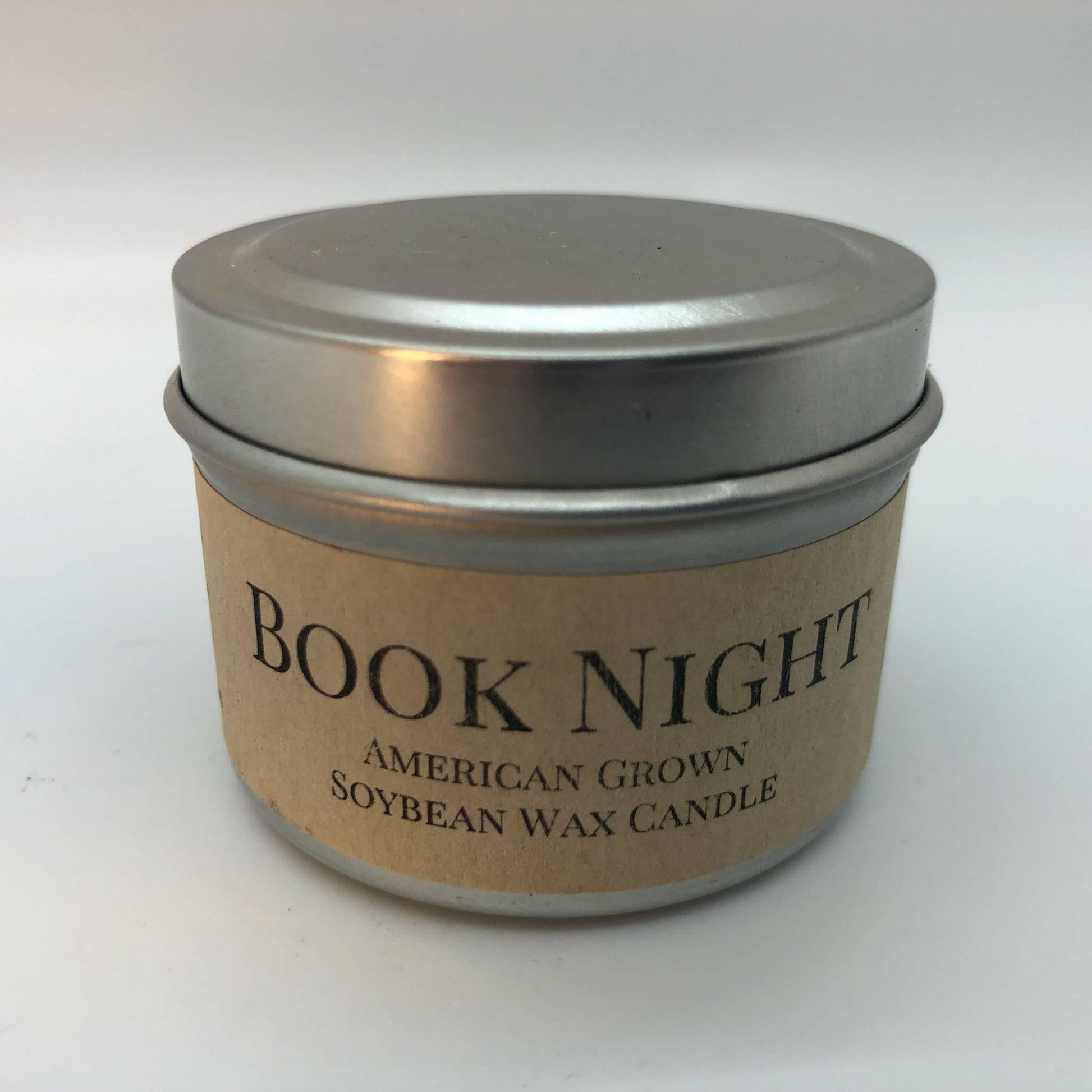 Book Night Soy Wax Candle | 2 oz Travel Tin - Prairie Fire Candles