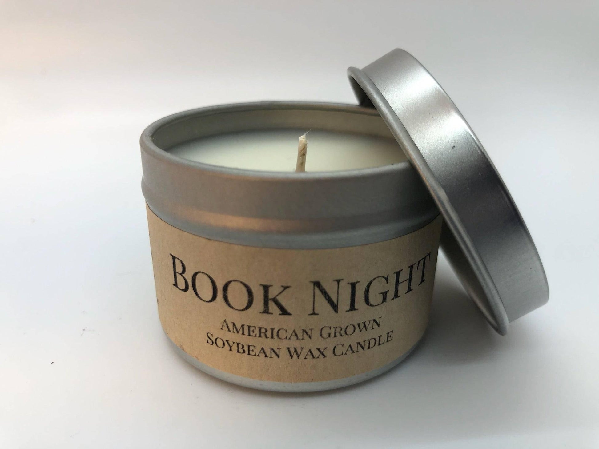 Book Night Soy Wax Candle | 2 oz Travel Tin - Prairie Fire Candles