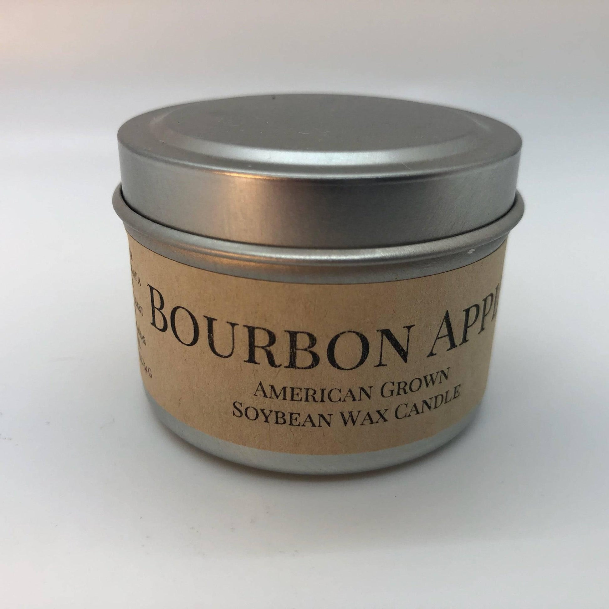 Bourbon Apple Soy Wax Candle | 2 oz Travel Tin - Prairie Fire Candles