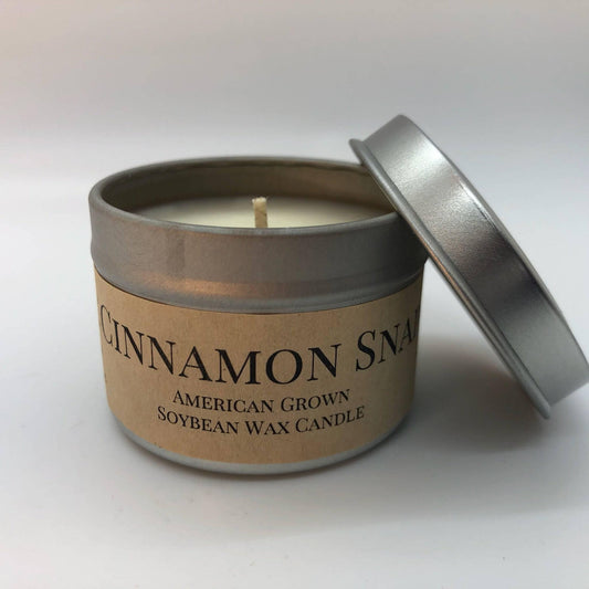 Cinnamon Snap Soy Wax Candle | 2 oz Travel Tin - Prairie Fire Candles