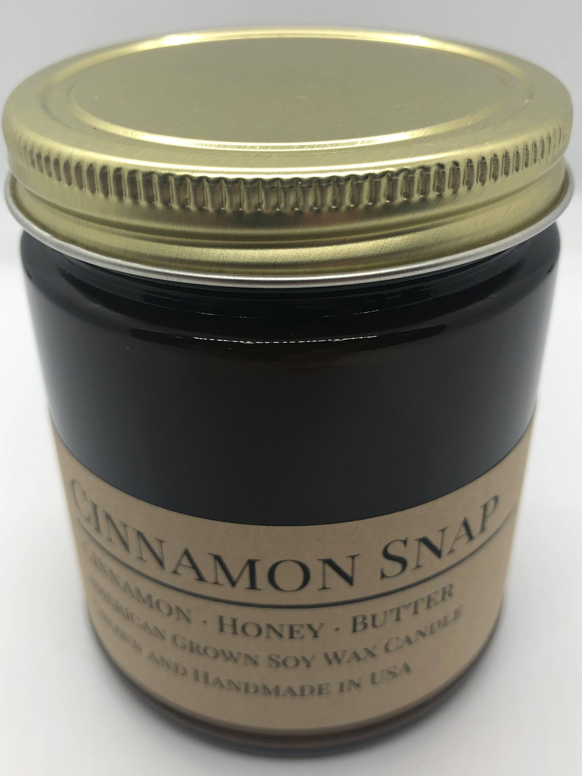 Cinnamon Snap Soy Wax Candle | 9 oz Amber Apothecary - Prairie Fire Candles