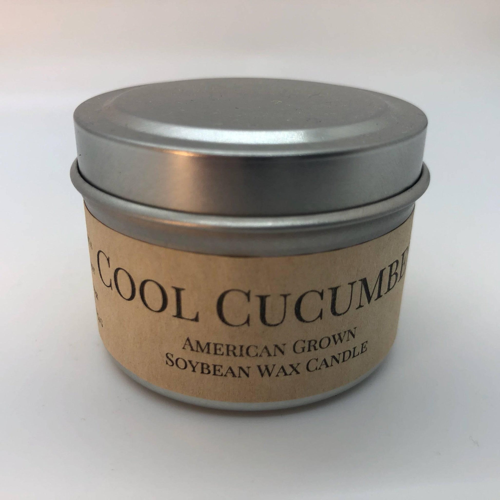 Cool Cucumber Soy Wax Candle | 2 oz Travel Tin - Prairie Fire Candles