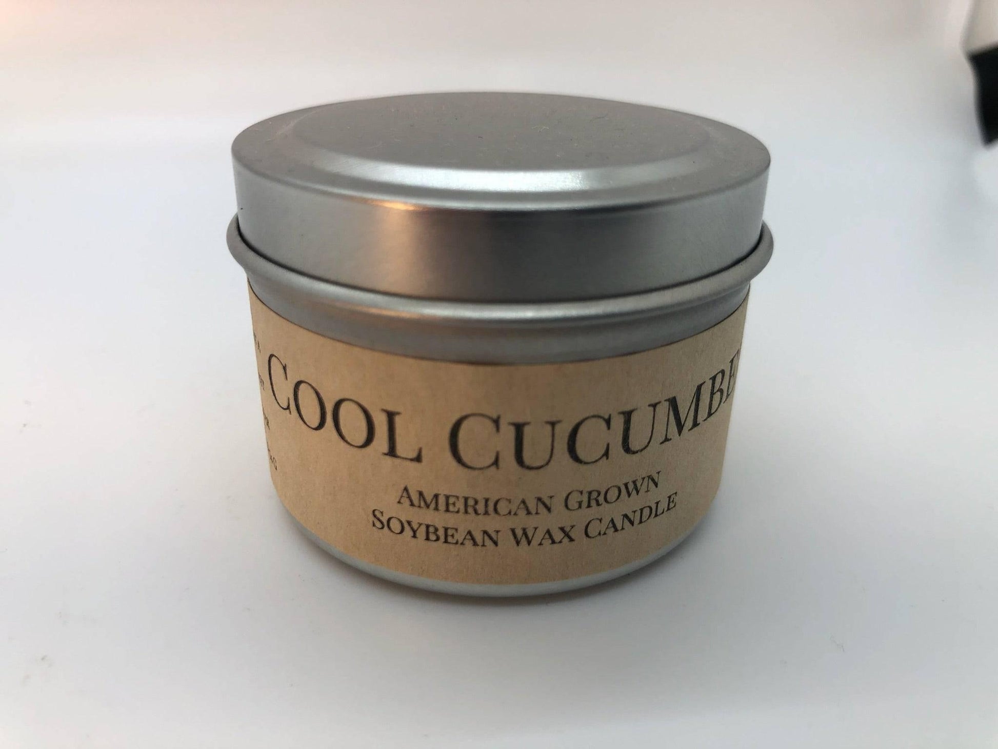 Cool Cucumber Soy Wax Candle | 2 oz Travel Tin - Prairie Fire Candles