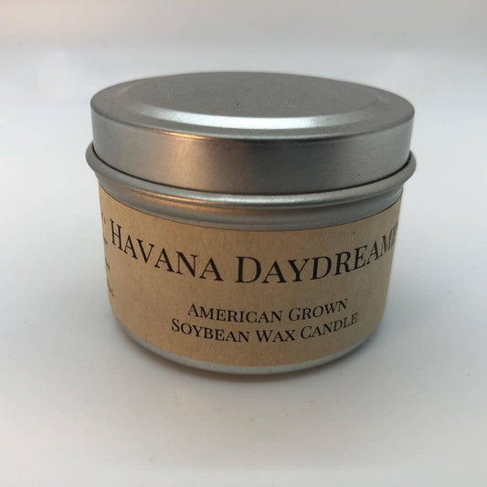 Havana Daydreamin' Soy Wax Candle | 2 oz Travel Tin - Prairie Fire Candles