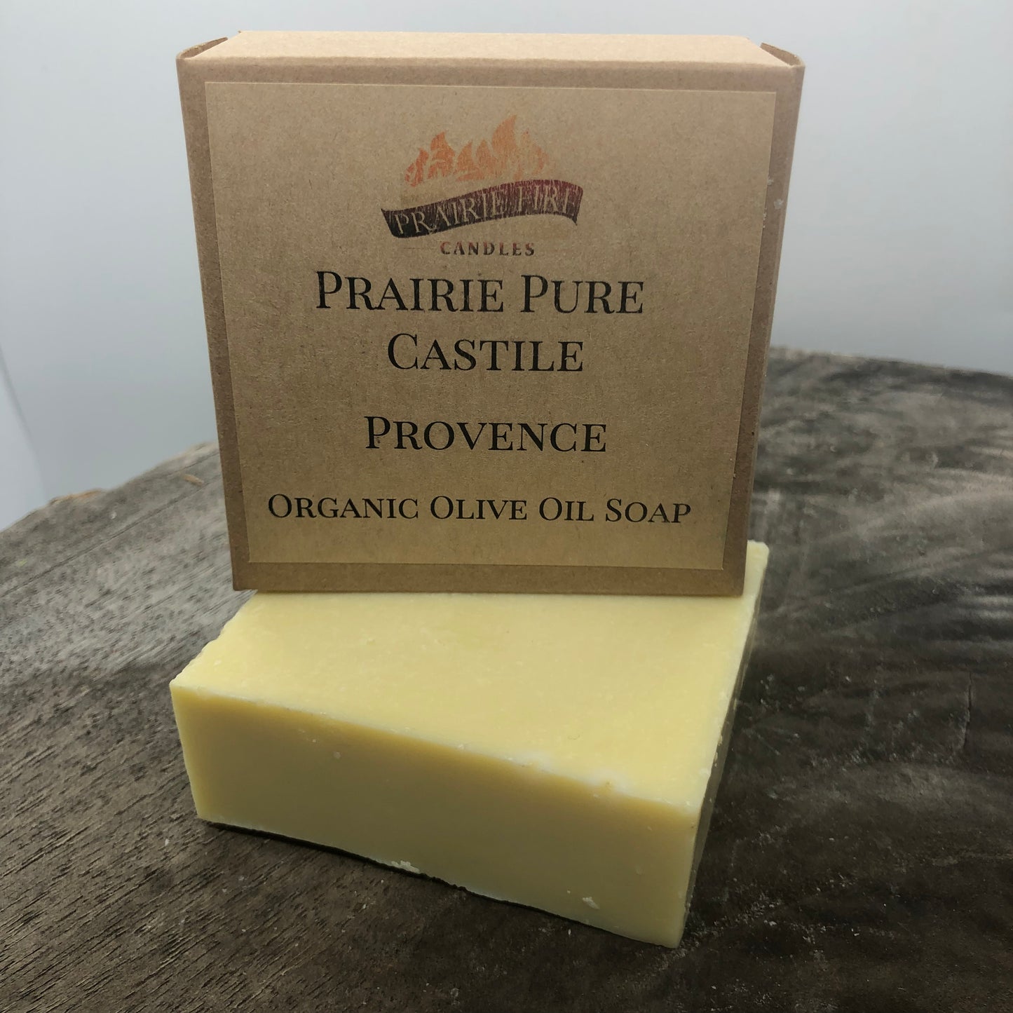 Provence (Lavender) Real Castile Organic Olive Oil Soap for Sensitive Skin - Dye Free - 100% Certified Organic Extra Virgin Olive Oil - Prairie Fire Candles