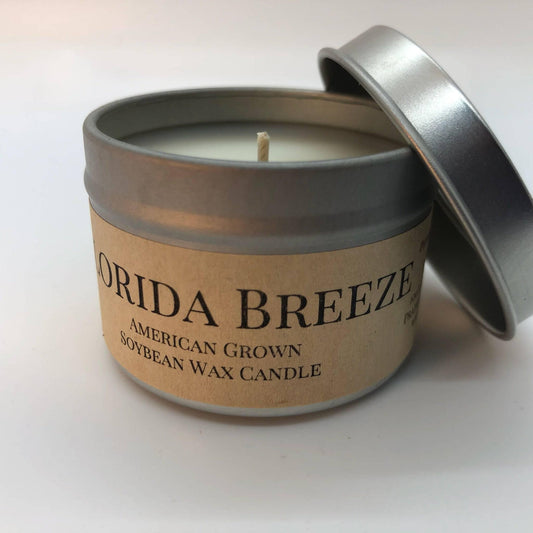 Florida Breeze Soy Wax Candle | 2 oz Travel Tin - Prairie Fire Candles
