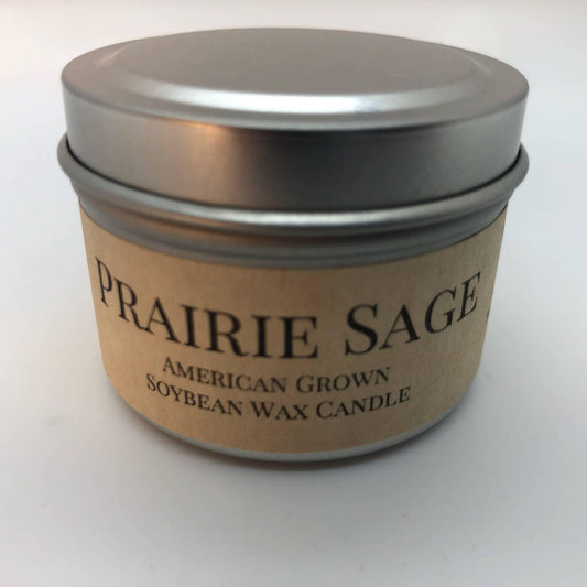 Prairie Sage Soy Wax Candle | 2 oz Travel Tin - Prairie Fire Candles