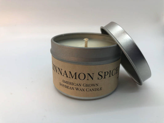Cinnamon Spice Soy Wax Candle | 2 oz Travel Tin - Prairie Fire Candles