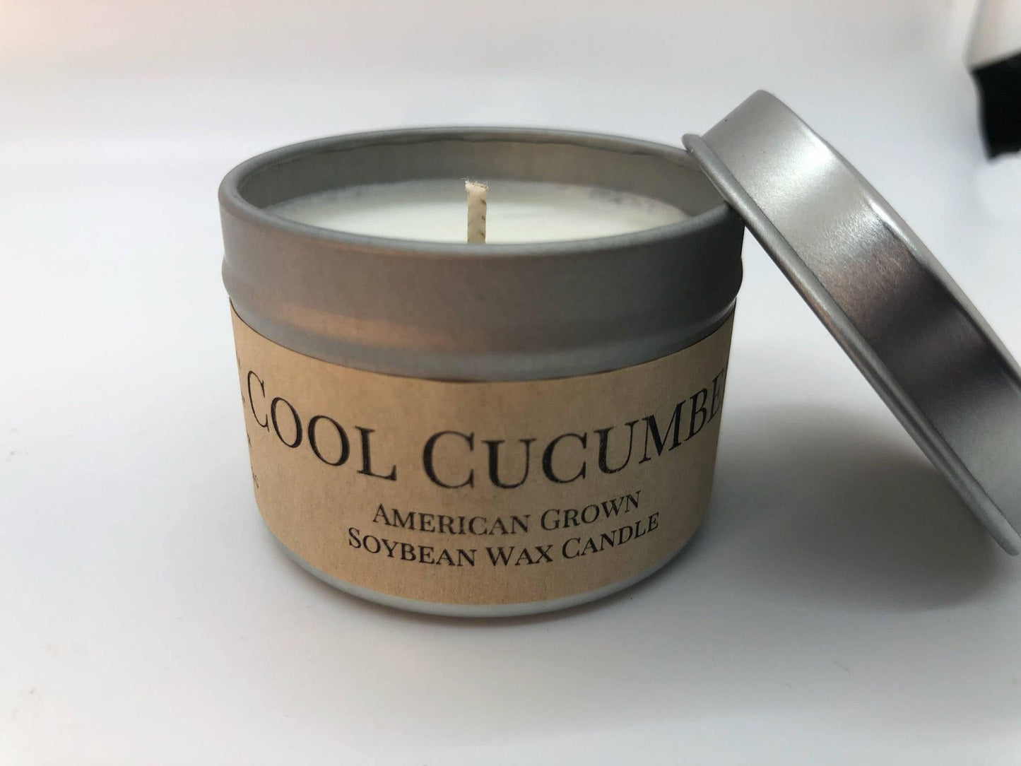 Cool Cucumber Soy Wax Candle | 2 oz Travel Tin - Prairie Fire Candles