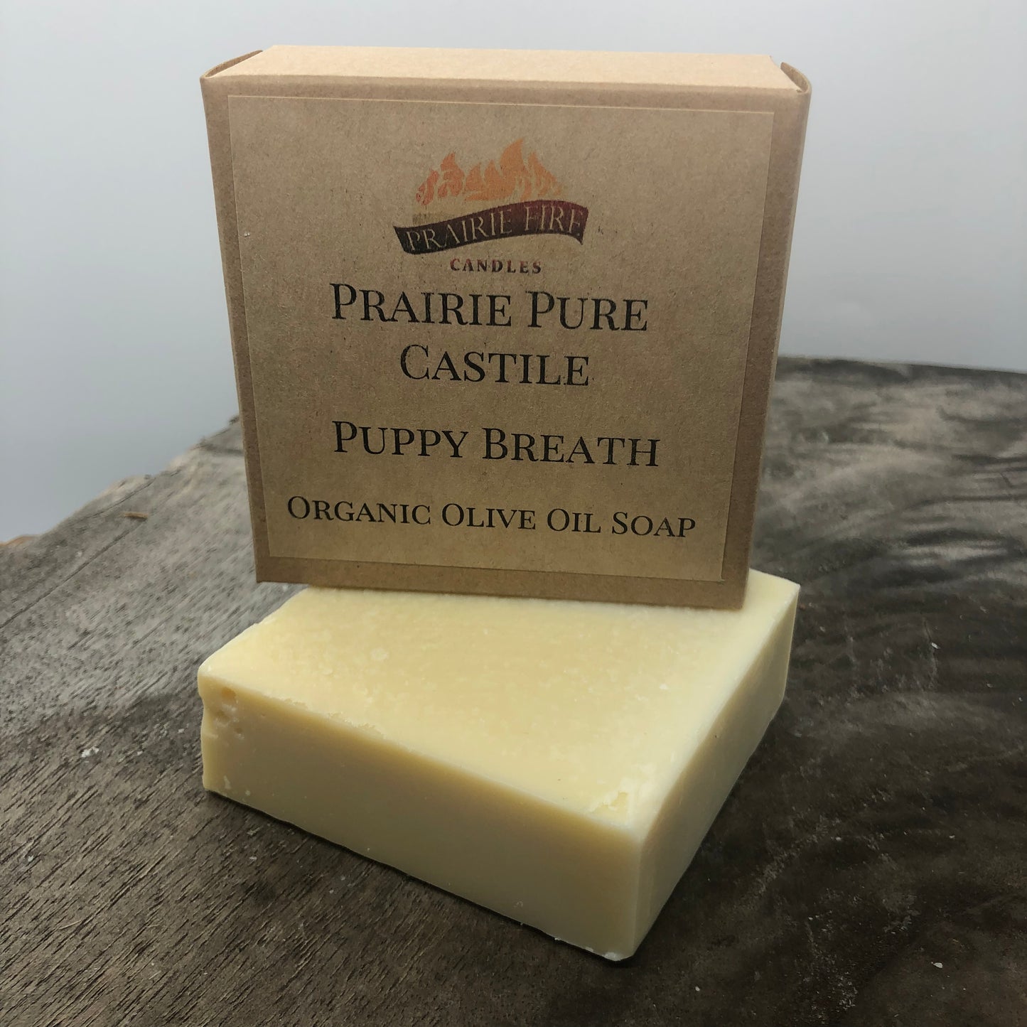 Prairie Sage Real Castile Organic Olive Oil Soap for Sensitive Skin - Dye Free - 100% Certified Organic Extra Virgin Olive Oil - Prairie Fire Candles