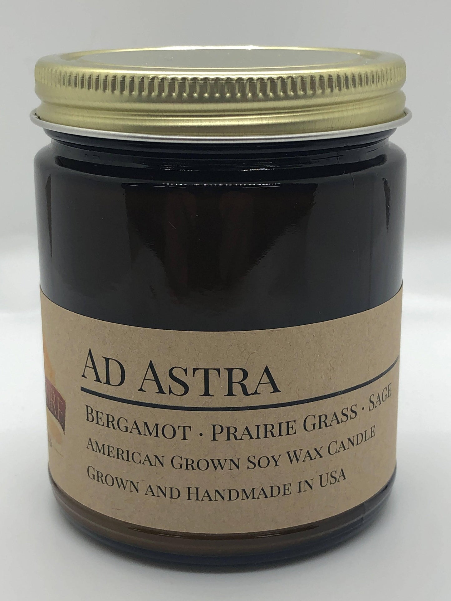 Ad Astra Soy Wax Candle | 9 oz Amber Apothecary Jar - Prairie Fire Candles