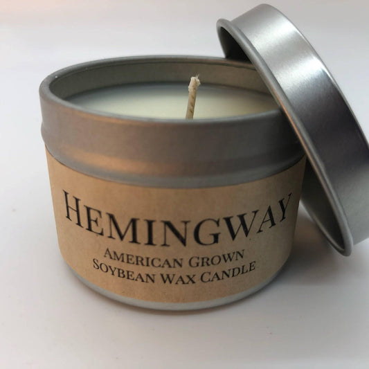 Hemingway Soy Wax Candle | 2 oz Travel Tin - Prairie Fire Candles