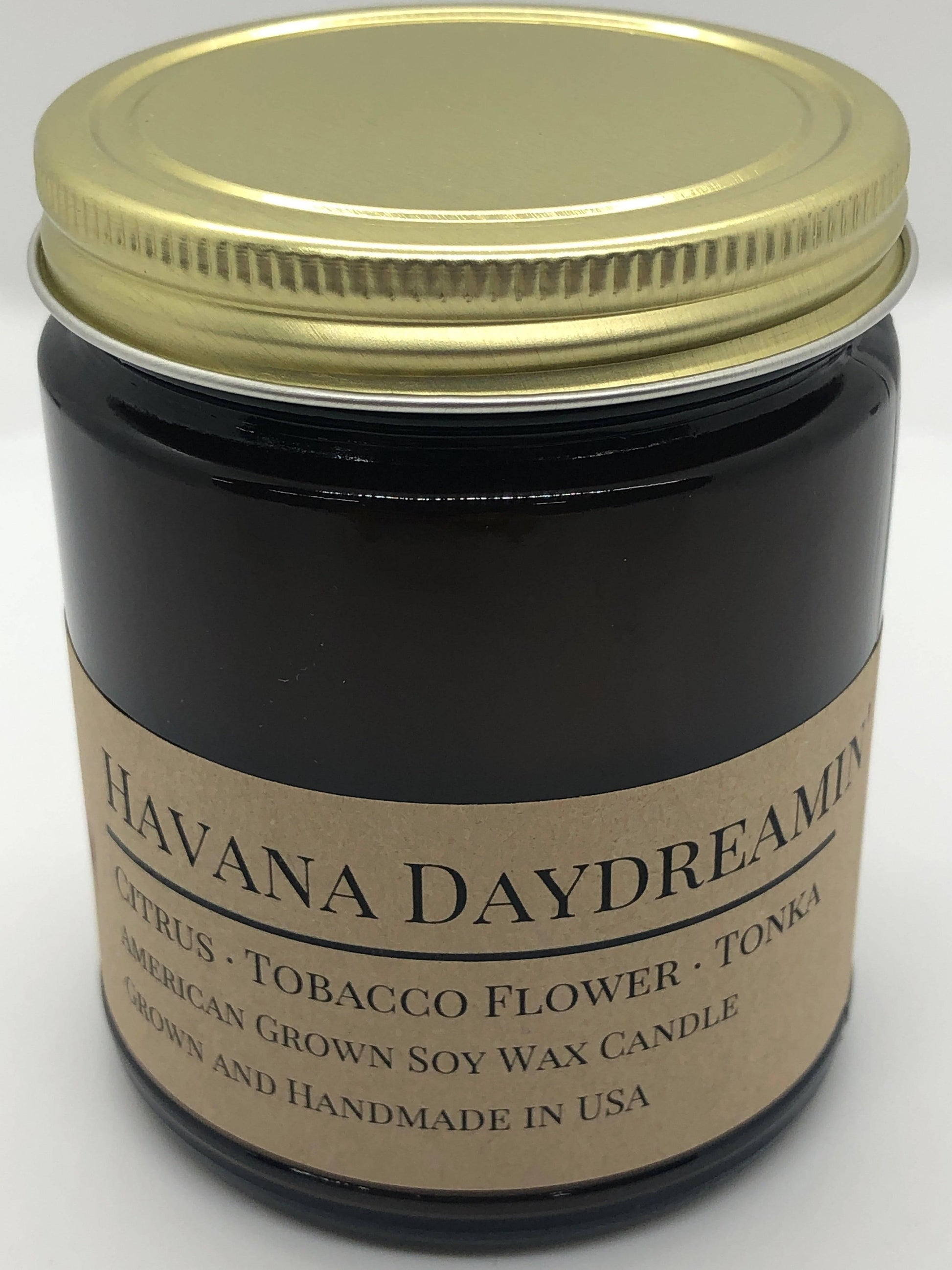 Havana Daydreamin' Soy Wax Candle | 9 oz Amber Apothecary Jar - Prairie Fire Candles