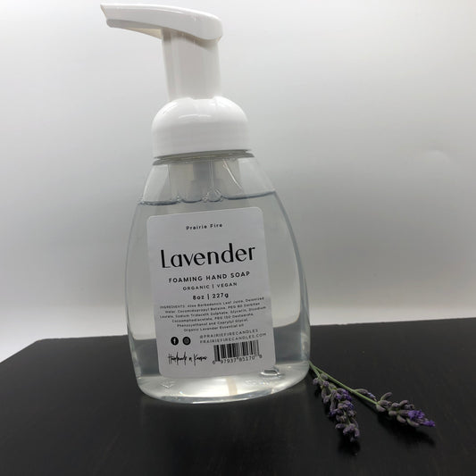 Lavender Foaming Hand Soap 8 oz (Prairie Lavender) - Prairie Fire Candles