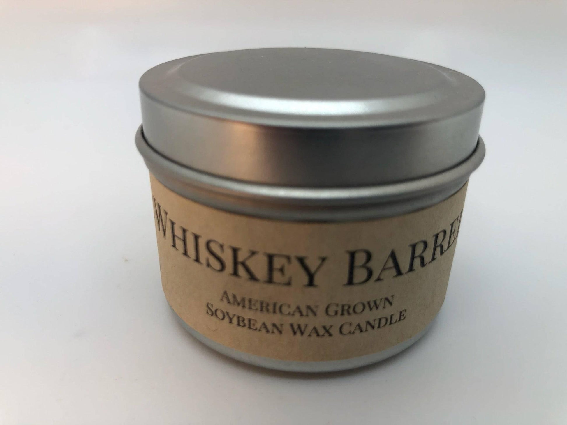 Whiskey Barrel Soy Wax Candle | 2 oz Travel Tin - Prairie Fire Candles