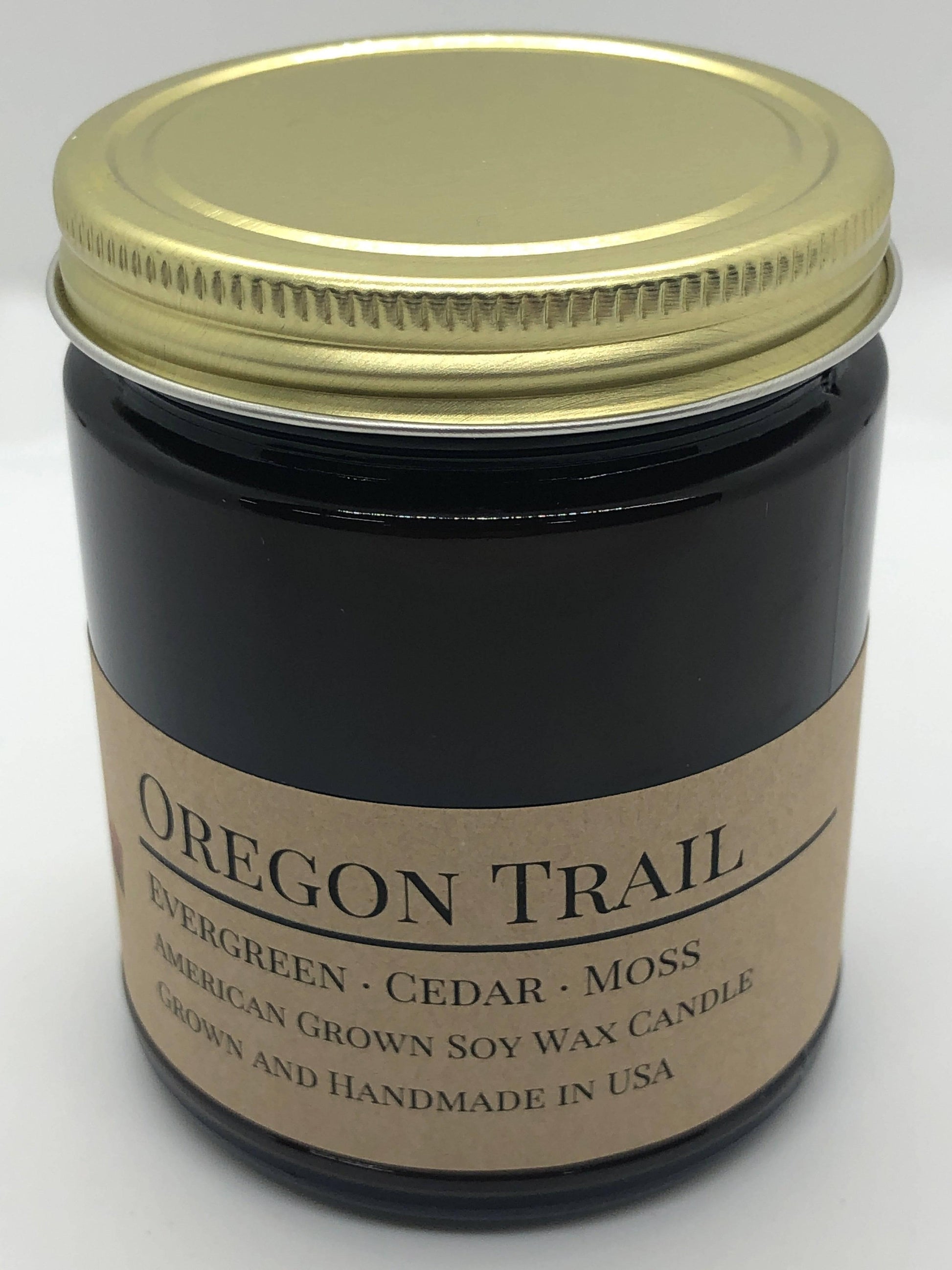 Oregon Trail Soy Wax Candle | 9 oz Amber Apothecary Jar - Prairie Fire Candles