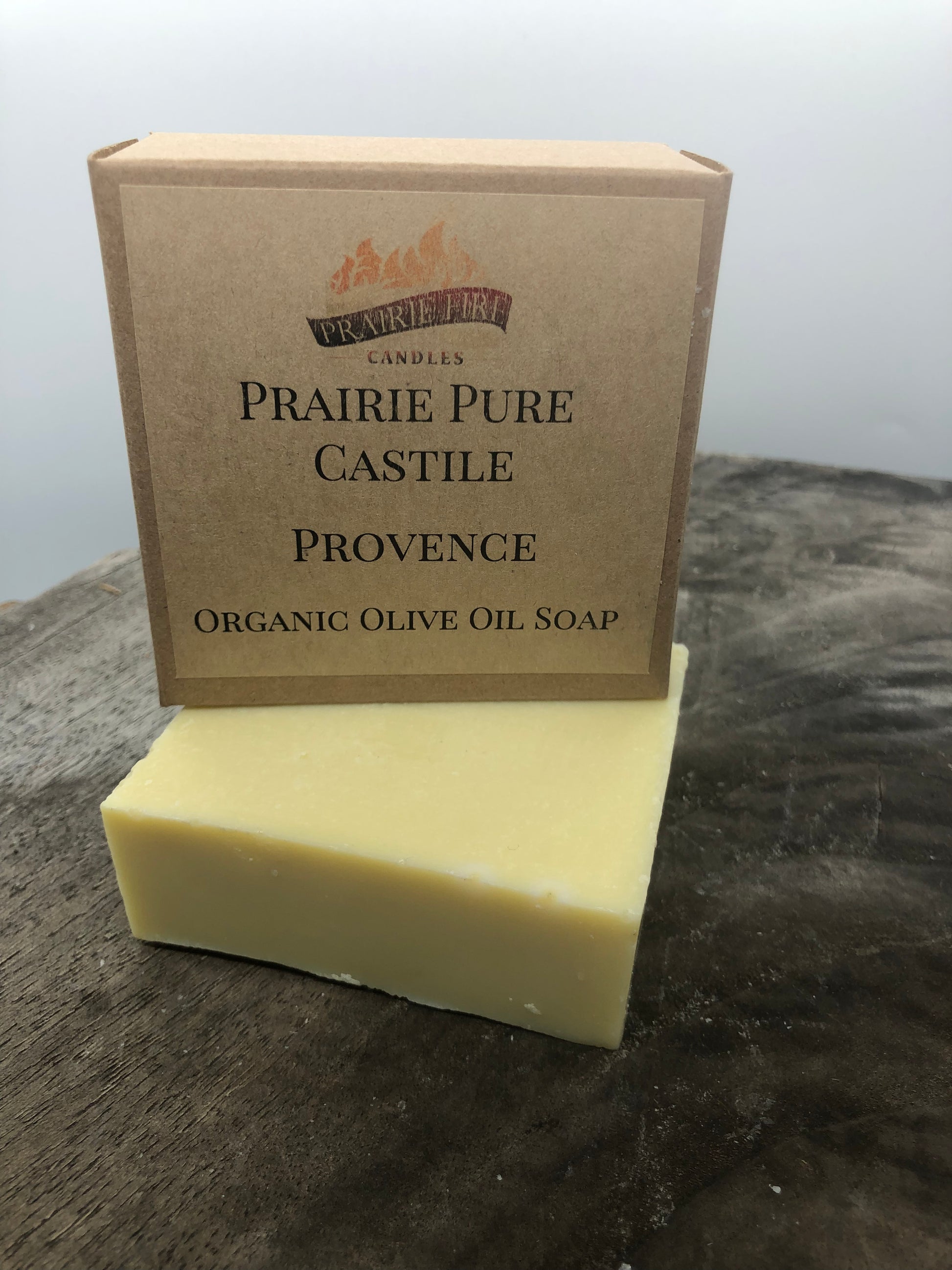Provence (Lavender) Real Castile Organic Olive Oil Soap for Sensitive Skin - Dye Free - 100% Certified Organic Extra Virgin Olive Oil - Prairie Fire Candles