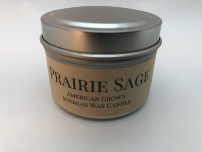Prairie Sage Soy Wax Candle | 2 oz Travel Tin - Prairie Fire Candles