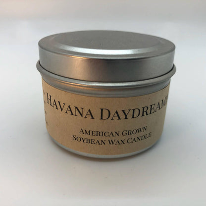 Havana Daydreamin' Soy Wax Candle | 2 oz Travel Tin - Prairie Fire Candles