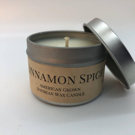 Cinnamon Spice Soy Wax Candle | 2 oz Travel Tin - Prairie Fire Candles