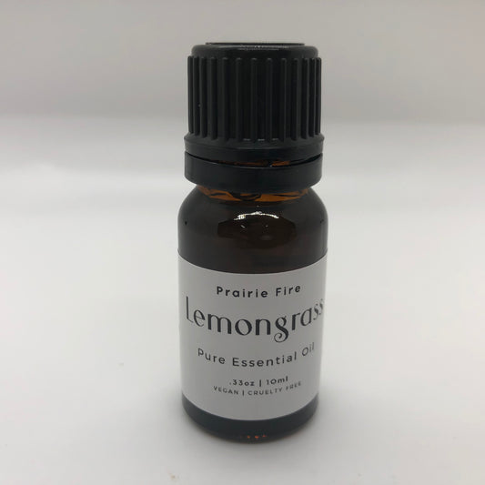 Lemongrass Essential Oil - 10 ml - .35 oz - Prairie Fire Candles