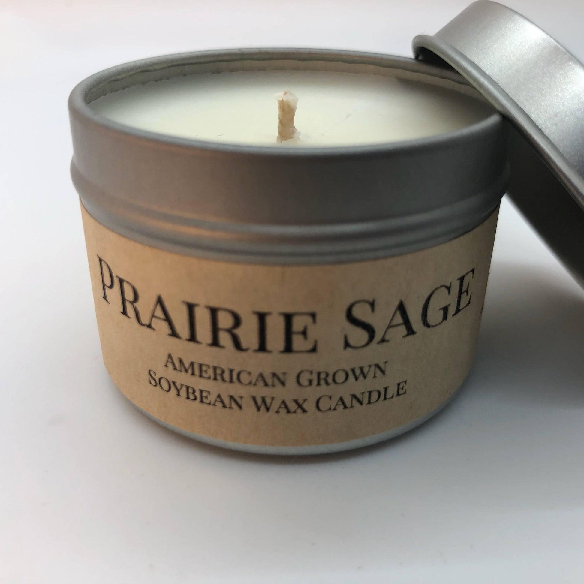 Prairie Sage Soy Wax Candle | 2 oz Travel Tin - Prairie Fire Candles