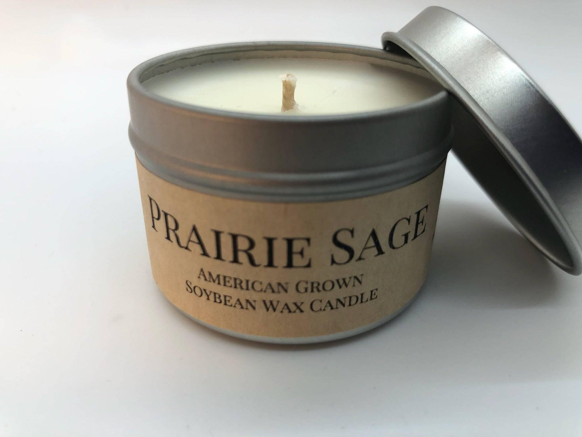 Prairie Sage Soy Wax Candle | 2 oz Travel Tin - Prairie Fire Candles