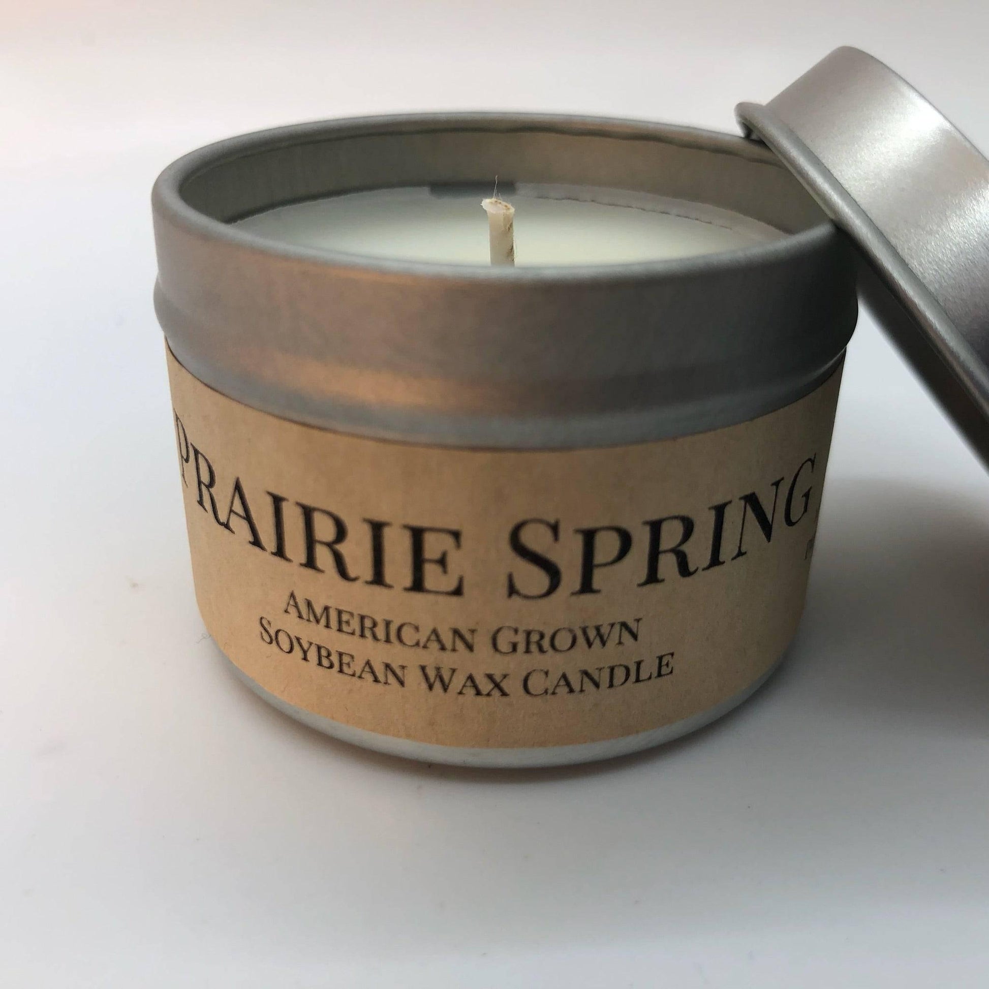 Prairie Spring Soy Wax Candle | 2 oz Travel Tin - Prairie Fire Candles