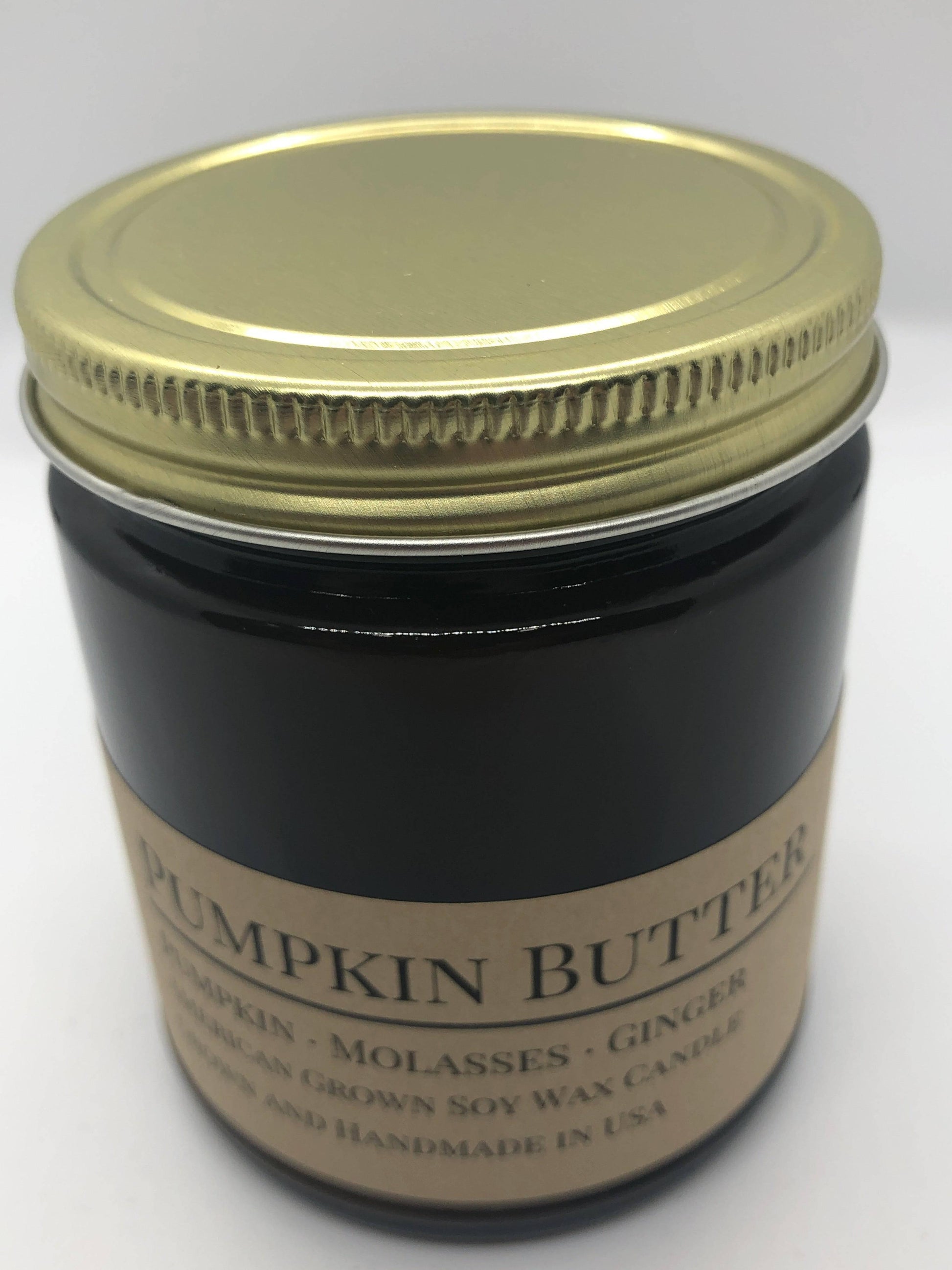 Pumpkin Butter Soy Wax Candle | 9 oz Amber Apothecary Jar - Prairie Fire Candles