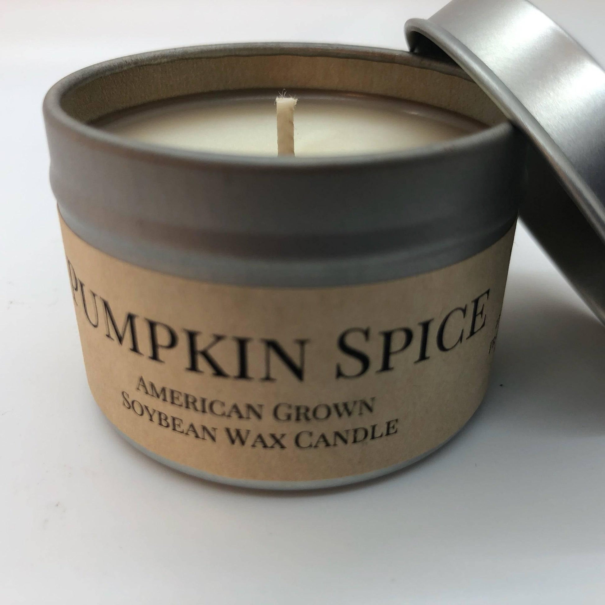 Pumpkin Spice Soy Wax Candle | 2 oz Travel Tin - Prairie Fire Candles