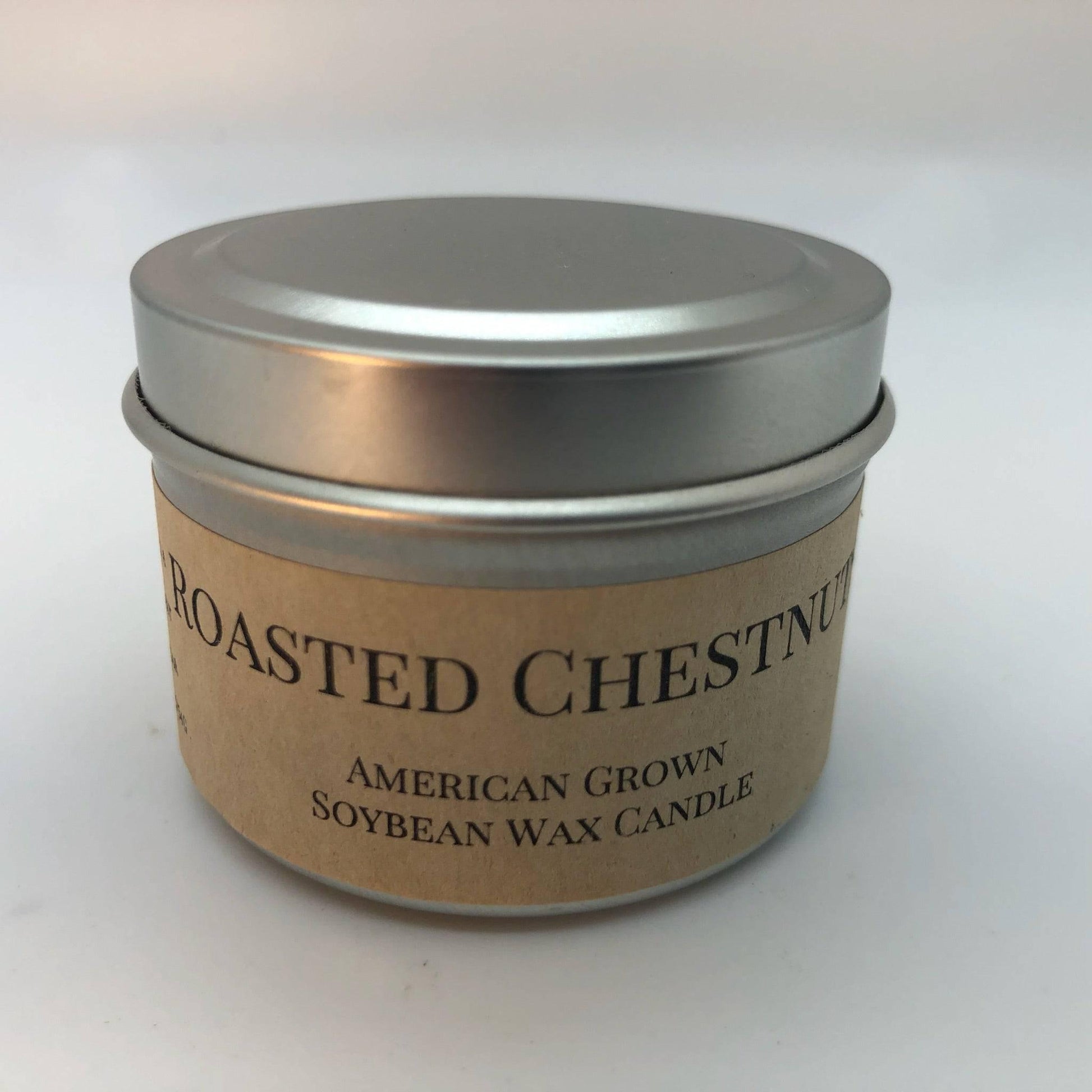 Roasted Chestnut Soy Wax Candle | 2 oz Travel Tin - Prairie Fire Candles