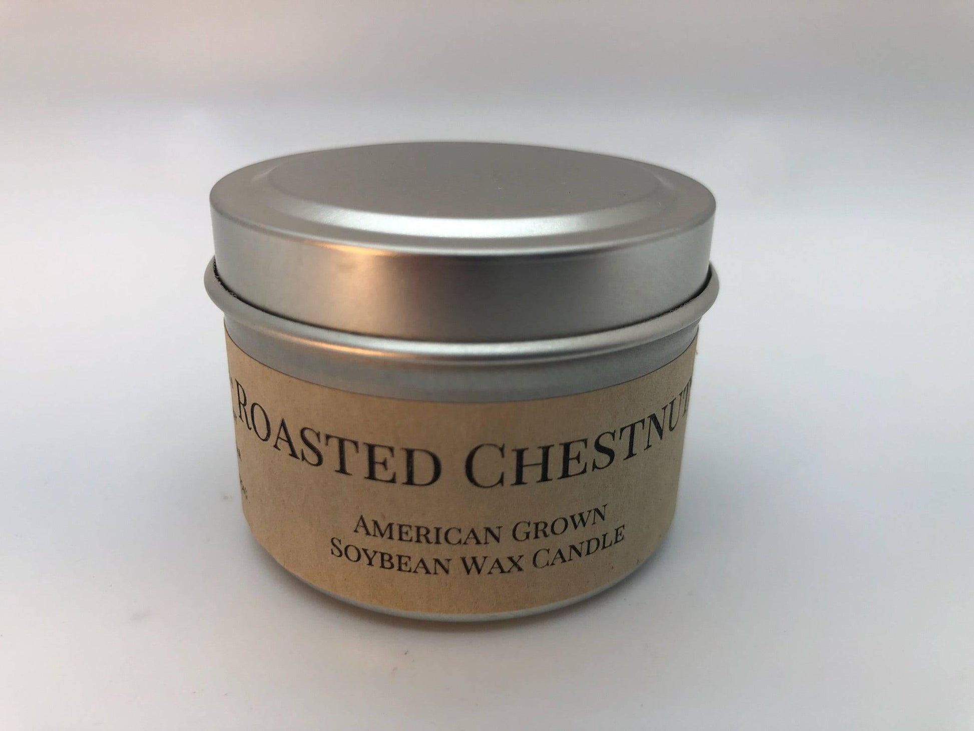 Roasted Chestnut Soy Wax Candle | 2 oz Travel Tin - Prairie Fire Candles